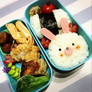 キャラ弁 簡単 うさぎちゃんおにぎり レシピ 作り方 By Mai Mai 楽天レシピ キャラ弁 簡単 うさぎちゃんおにぎり レシピ 作り方 By Mai Mai 楽天レシピ